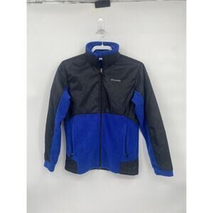 Columbia Boys Fleece Jacket Black Blue size 14/16
